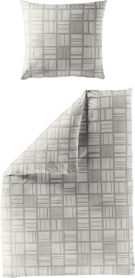 BIERBAUM Bettwäsche 3063, Mako-Satin, 2 teilig, Mako-Satin, 100 % Baumwolle, pflegeleicht von BIERBAUM
