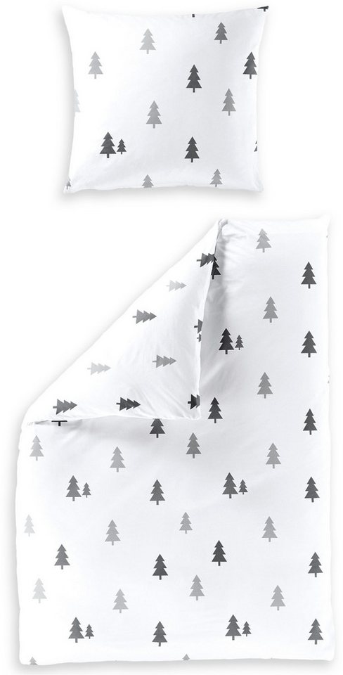 BIERBAUM Bettwäsche 4175, Mako-Satin, 2 teilig, Mako-Satin, 100 % Baumwolle, pflegeleicht von BIERBAUM