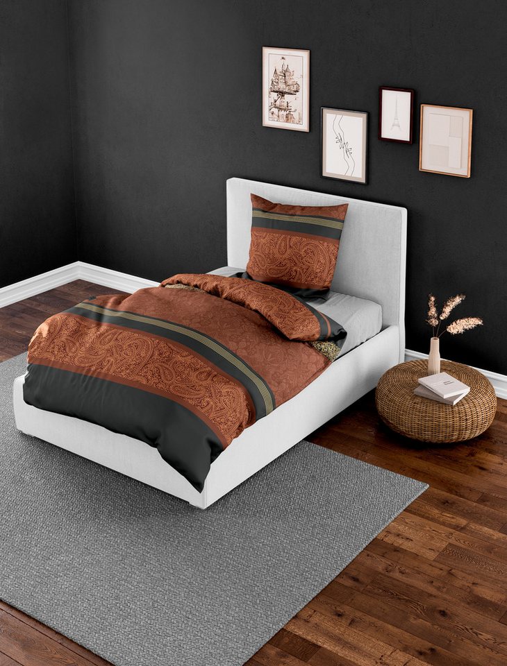 BIERBAUM Bettwäsche 4954, Biber, 2 teilig, 100 % Baumwolle, pflegeleicht, Paisley Muster BIERBAUM Bettwäsche 4954, Biber, 2 teilig, 100 % Baumwolle, pflegeleicht, Paisley Muster von BIERBAUM