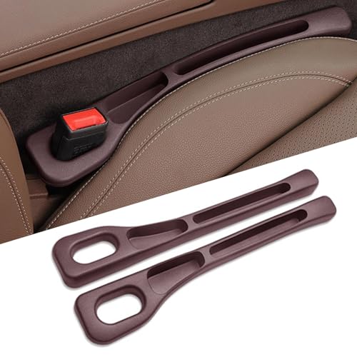 BIESL 2 Stück Lückenfüller Autositze für Alfa Romeo 147 156 GT Giulia My 2016 Mito, 2025 Upgrade Car Seat Gap Filler Verhinderung des Herunterfallens von Gegenständen,Brown von BIESL