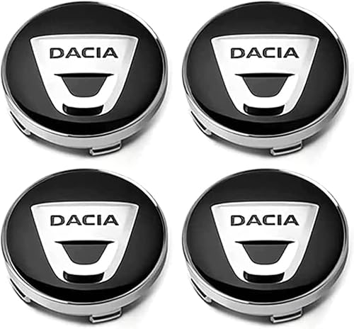 BIESL 4 Stück Nabendeckel für Dacia Sandero Stepway 3rd GEN 2nd Gen 2021-2024, Radnabenkappen Felgendeckel Felgenkappen aus Hochwertiges ABS Wasserdicht Schlagfest Nabenkappen,Black-60mm von BIESL