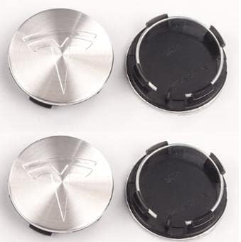 BIESL 4 Stück Nabendeckel für Tesla Model Y Juniper 2025 Refresh, Radnabenkappen Felgendeckel Felgenkappen aus Hochwertiges ABS Wasserdicht Schlagfest Nabenkappen,Glossy Silver-57mm von BIESL
