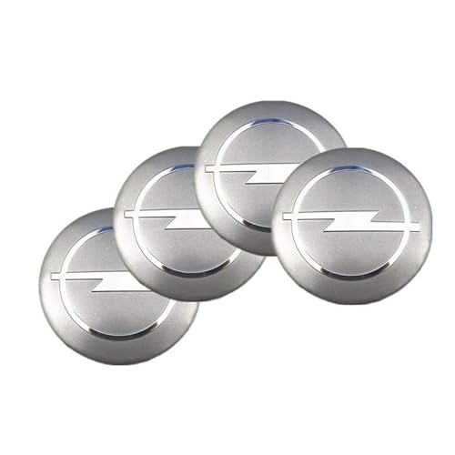 BIESL 4 Stück Zentralabdeckung Aufkleber für Opel Mokka 2012-2016 2020-2023, Wasserdicht Staubdicht Rostfrei Nabe Mitte Abdeckung Aufkleber Auto Styling ZubehöR,Silver-56mm BIESL 4 Stück Zentralabdeckung Aufkleber für Opel Mokka 2012-2016 2020-2023, Wasserdicht Staubdicht Rostfrei Nabe Mitte Abdeckung Aufkleber Auto Styling ZubehöR,Silver-56mm von BIESL