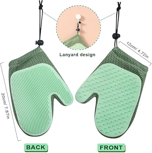 BIFHIG 1 Stück Grüne Handschuhe, 1 Rundkopfschere, Haustierkatzenhandschuhe, Schwimmende Haustierbürsten, Haustiernagelknipser, Spezialschere Für Katzen, Heimtierbedarf. von BIFHIG