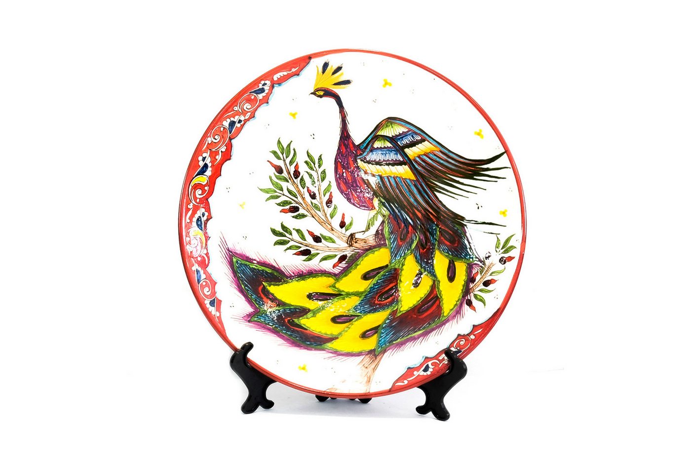 BIG-PAN Dekoteller 42cm Usbekische Lagan Oriental VOGEL Keramik BIG-PAN Dekoteller 42cm Usbekische Lagan Oriental VOGEL Keramik von BIG-PAN