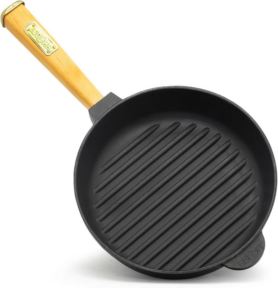 BIG-PAN Grillpfanne 26 cm Grillpfanne aus Gusseisen Holzgriff, Gusseisen BIG-PAN Grillpfanne 26 cm Grillpfanne aus Gusseisen Holzgriff, Gusseisen von BIG-PAN