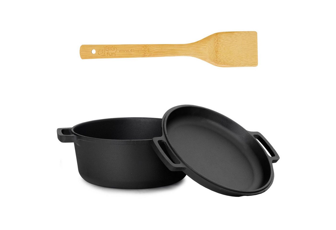 BIG-PAN Kochtopf Ø 24cm Topf 4L Gusseisen Deckel-Bratpfanne, Gusseisen BIG-PAN Kochtopf Ø 24cm Topf 4L Gusseisen Deckel-Bratpfanne, Gusseisen von BIG-PAN