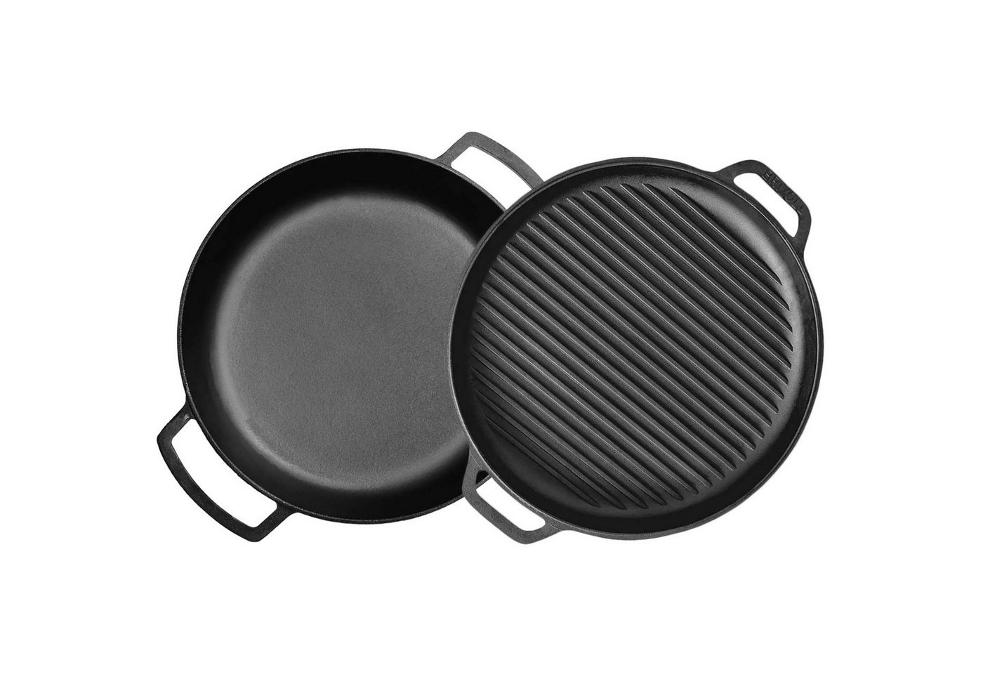 BIG-PAN Servierpfanne Ø36cm Bratpfanne mit Deckel-Grillpfanne Gusseisen, Gusseisen BIG-PAN Servierpfanne Ø36cm Bratpfanne mit Deckel-Grillpfanne Gusseisen, Gusseisen von BIG-PAN
