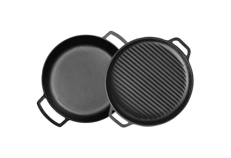 BIG-PAN Servierpfanne Ø36cm Bratpfanne mit Deckel-Grillpfanne Gusseisen, Gusseisen BIG-PAN Servierpfanne Ø36cm Bratpfanne mit Deckel-Grillpfanne Gusseisen, Gusseisen von BIG-PAN
