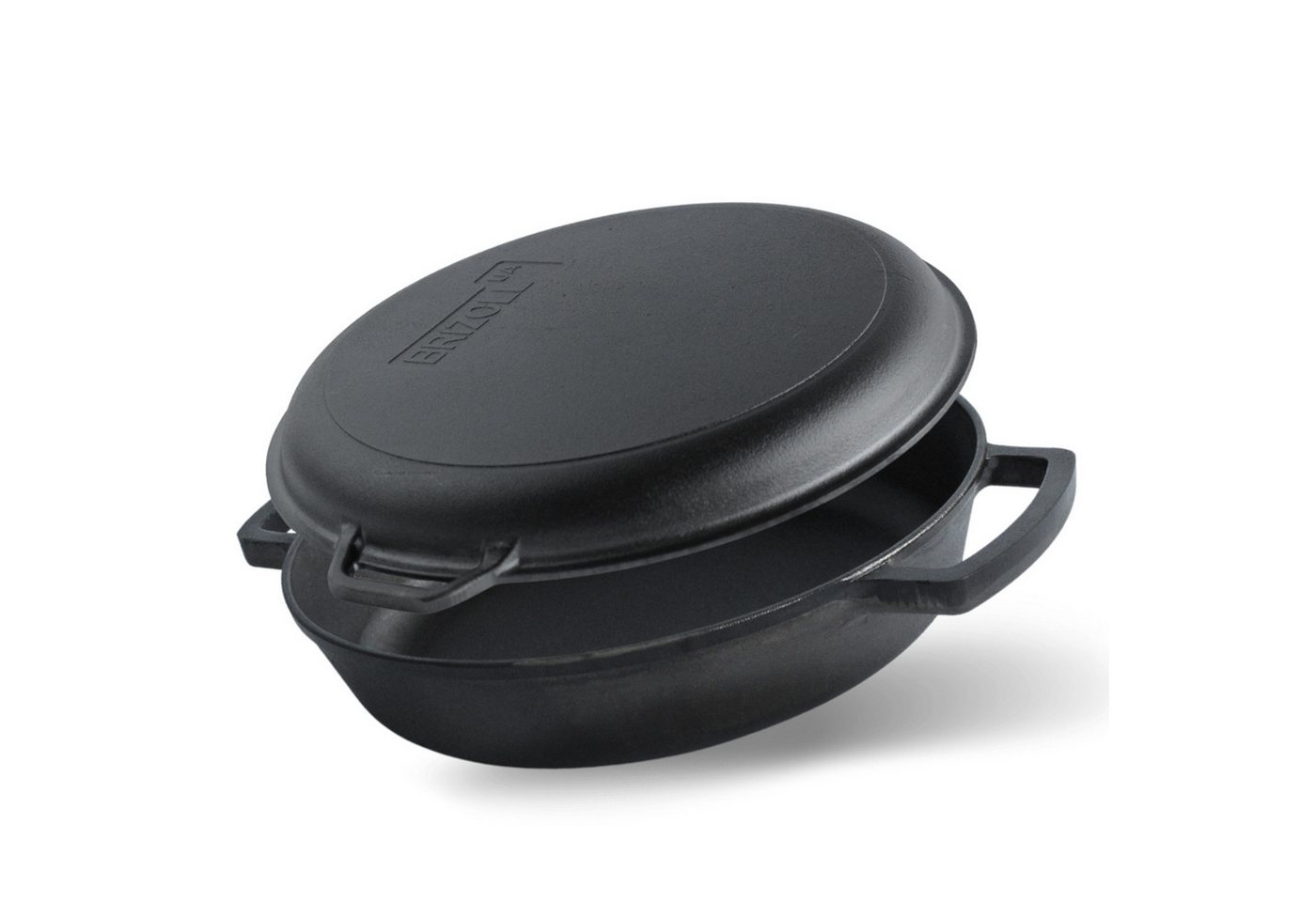 BIG-PAN Servierpfanne Ø36cm Gusseisenfanne Deckel-Bratpfanne Gusseisen, Gusseisen BIG-PAN Servierpfanne Ø36cm Gusseisenfanne Deckel-Bratpfanne Gusseisen, Gusseisen von BIG-PAN