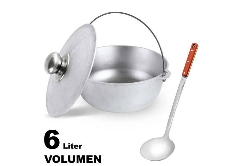 BIG-PAN Wok 6 L Kazan Aluminium Bügel Deckel Schöpflöffel BIG-PAN Wok 6 L Kazan Aluminium Bügel Deckel Schöpflöffel von BIG-PAN