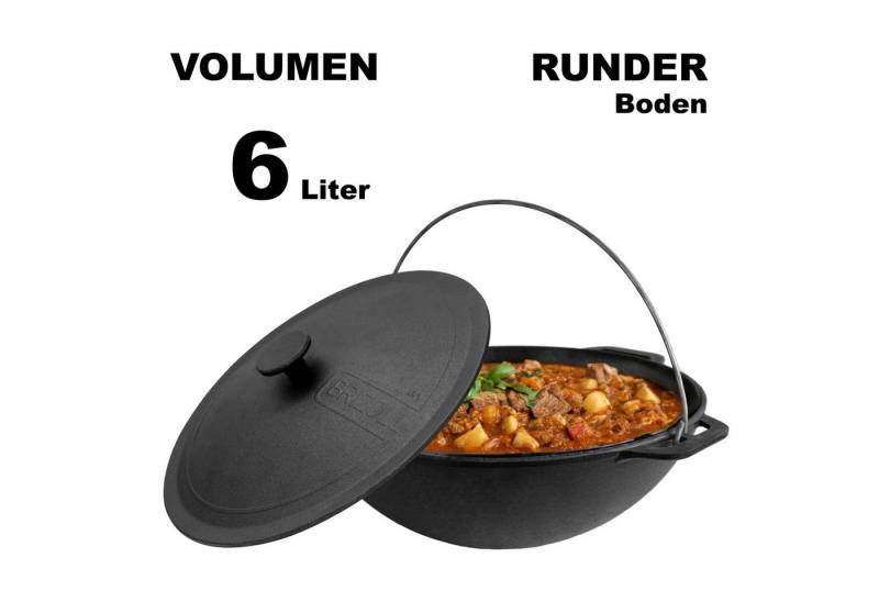 BIG-PAN Wok 6L Schwenktopf Gusseisen Kasan Asia Deckel BIG-PAN Wok 6L Schwenktopf Gusseisen Kasan Asia Deckel von BIG-PAN