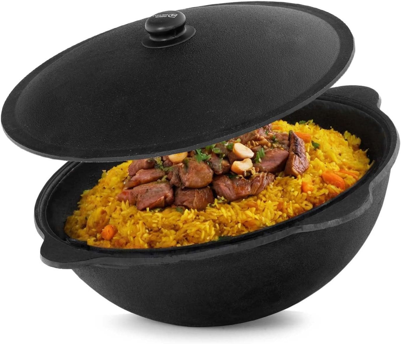 BIG-PAN Wok Kazan aus Gusseisen 8L mit Aluminium Deckel WOK BIG-PAN Wok Kazan aus Gusseisen 8L mit Aluminium Deckel WOK von BIG-PAN