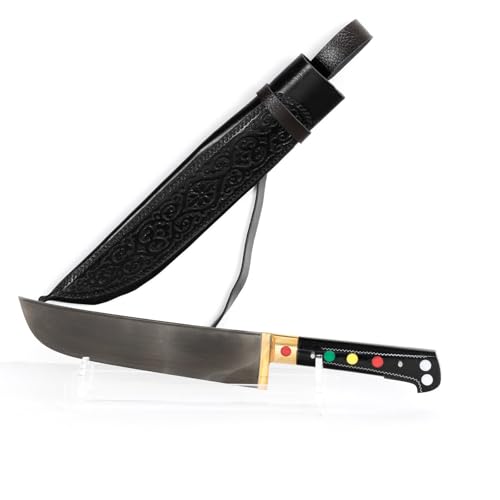 Usbekisches Kochmesser Kohlenstoffstahl Pchak Premium Küchenmesser Пчак Messer Pcak Пичак Usbekisch Handarbeit Acrylglasgriff von BIG-PAN