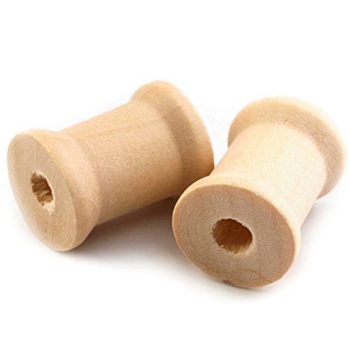 BIG-SAM - Holzspulen - 15x19 / 22x24 oder 36x80-5er oder 2er Set - Für Näharbeiten, zur Dekorationen, Basteln und vieles mehr (15x19) von BIG-SAM