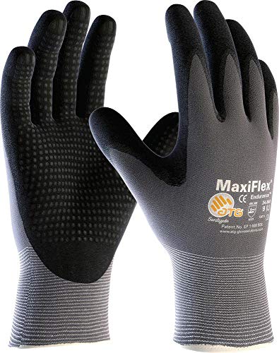1 Paar MaxiFlex Plus Montagehandschuhe mit Noppen, Arbeitshandschuhe, Handschuhe Endurance (L) von BIG