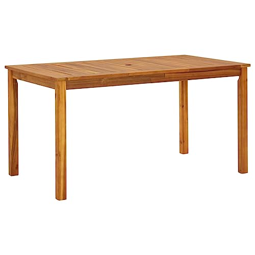 BIGBARLEY Gartentisch aus Holz, moderner und langlebiger Outdoor-Tisch, Gartentisch 140x80x74 cm Massivholz Akazie von BIGBARLEY