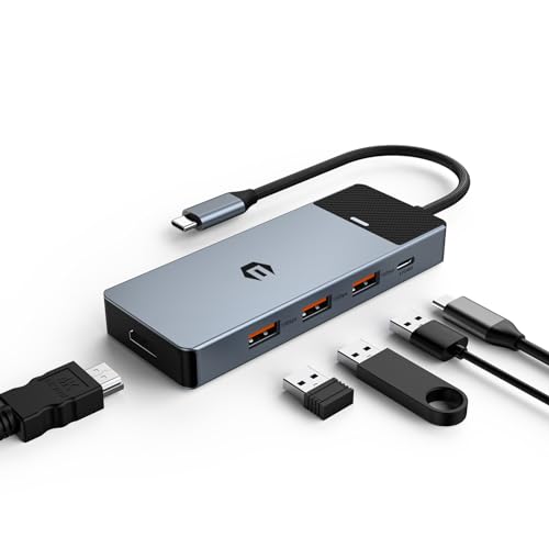 BIGBIG WON Multiport Adapter USB C, 5 in 1 USB C Splitter mit HDMI 4K@60Hz, 3 * 10Gbps USB 3.2 Gen 2, 100W PD, USB C Hub für Surface und mehr Typ C Geräte BIGBIG WON Multiport Adapter USB C, 5 in 1 USB C Splitter mit HDMI 4K@60Hz, 3 * 10Gbps USB 3.2 Gen 2, 100W PD, USB C Hub für Surface und mehr Typ C Geräte von BIGBIG WON