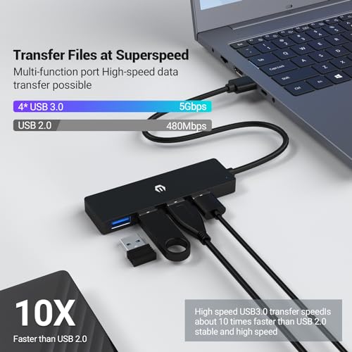 BIGBIG WON USB C Hub, Ultra Slim USB C Splitter Multiport Kompatibel mit Drucker, Laptop, Mac Mini, iMac MacPro, 4 in 1 USB C Hub HDMI mit Schnelle Datenübertragung, USB 3.0 von BIGBIG WON