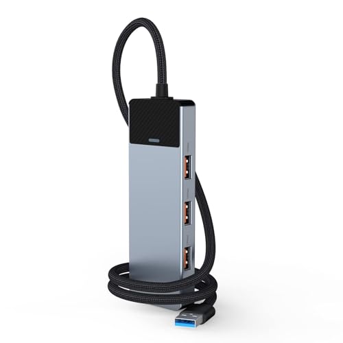USB HUB, USB Dockingstation, USB 3.2 HUB mit 5 GBPS, ultraschlanker tragbarer Daten Hub, 4 in 1 USB HUB mit 4 * USB 3.2, kompatibel mit Windows, macOS, Linux und Chrome OS Systemen USB HUB, USB Dockingstation, USB 3.2 HUB mit 5 GBPS, ultraschlanker tragbarer Daten Hub, 4 in 1 USB HUB mit 4 * USB 3.2, kompatibel mit Windows, macOS, Linux und Chrome OS Systemen von BIGBIG WON