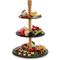 Dreistufige Etagere aus Schiefer monolit, 40 cm Dreistufige Etagere aus Schiefer monolit, 40 cm von BIGBUY