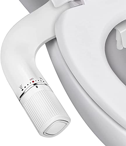 BIGCOW Bidet Toilette, Ultra-Slim Bidet Non-Electric Dual Nozzle (Frontal & Rear Wash) Bidet Attachment für Toilette mit Metalleinlass, Frischwasserdruck einstellbar Bidet Toilettensitz Attachment… von BIGCOW