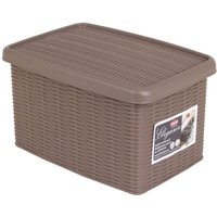 Box Elegance taupe Rattanoptik Aufbewahrungsbox Allzweckbox Ordnungsbox Regalbox von BIGHOUSE IT