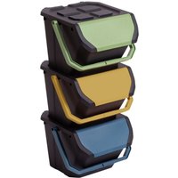 Set 3 Mülltrennbehälter Frida 24 L 33x25x40 von BIGHOUSE IT