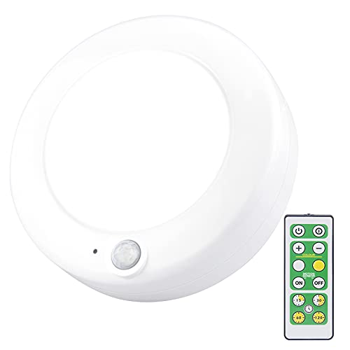 BIGLIGHT LED Deckenleuchte mit Bewegungssensor Ultradünnes und Minimalistisches Modernes Schlafzimmer Flur Balkon Arbeitszimmer Wohnzimmer Küche Bad Fernbedienung Dimmbar, 58 LED, 250LM, 4,8 Zoll von BIGLIGHT