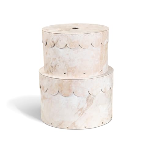 BIGSO BOX OF SWEDEN WILMA 2er-Set runde Aufbewahrungsbox mit Deckel – Ordnungsbox mit Deckel für Kleidung, Spielzeug usw. – Dekorative runde Box aus Faserplatte und Papier – beige BIGSO BOX OF SWEDEN WILMA 2er-Set runde Aufbewahrungsbox mit Deckel – Ordnungsbox mit Deckel für Kleidung, Spielzeug usw. – Dekorative runde Box aus Faserplatte und Papier – beige von BIGSO BOX OF SWEDEN