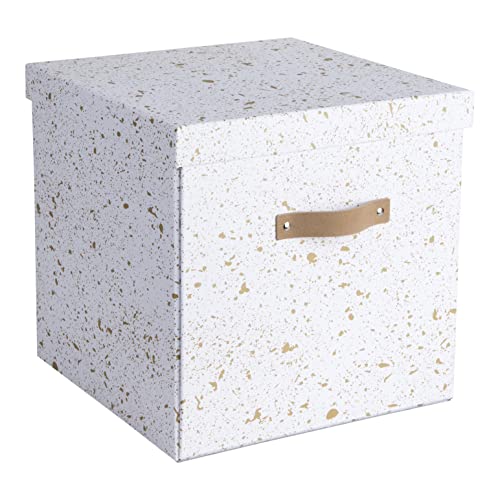 BIGSO LOGAN Aufbewahrungsbox mit Deckel – große Klappbox für Kleidung, Spielzeug usw. – Ordnungsbox mit Griff aus Faserplatte und Papier – gold gesprenkelt BIGSO LOGAN Aufbewahrungsbox mit Deckel – große Klappbox für Kleidung, Spielzeug usw. – Ordnungsbox mit Griff aus Faserplatte und Papier – gold gesprenkelt von BIGSO BOX OF SWEDEN