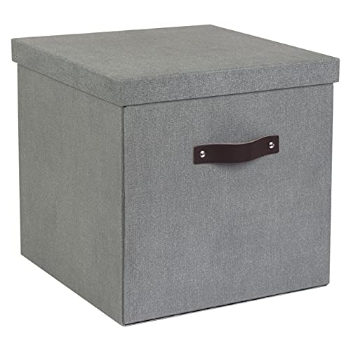 Bigso Box of Sweden LOGAN Aufbewahrungsbox mit Deckel – große Klappbox für Kleidung, Spielzeug usw. – Ordnungsbox mit Griff aus Faserplatte und Papier mit Leinenoptik – grau Bigso Box of Sweden LOGAN Aufbewahrungsbox mit Deckel – große Klappbox für Kleidung, Spielzeug usw. – Ordnungsbox mit Griff aus Faserplatte und Papier mit Leinenoptik – grau von BIGSO BOX OF SWEDEN