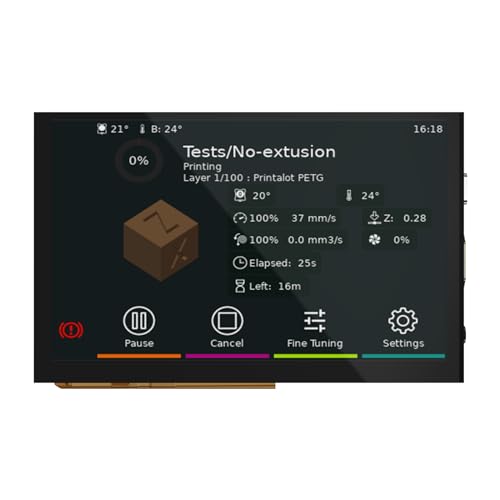 BIGTREETECH HDMI5 V1.2 Touchscreen Monitor 5 Zoll IPS LCD Display 800×480 für Raspberry-Pi 4B/3B, BTT PI V1.2/PI 2 Kompatibel mit SKR Mini E3 V3.0/Octopus/Manta M4P/M5P SKR 3 zu Running Klipper von BIGTREETECH Direct
