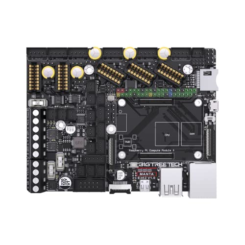 BIGTREETECH Manta E3 EZ Control Board 32Bit, Neues Upgrade Silent Board unterstützt Klipper-Firmware mit CM4/CB1, kompatibler EZ2209-Schrittmotortreiber für Ender-3 3D-Drucker von BIGTREETECH
