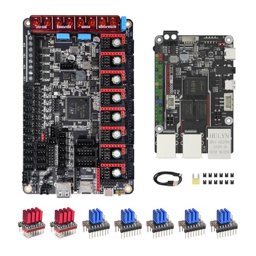 BIGTREETECH Octopus Pro h723 Steuerplatine + BTT PI V1.2 Core Board + 2 Stück TMC5160T V1.0 + 5 Stück TMC2209 V1.3 Schritt-Treiber-Kit zum Laufen von Klipper Hochgeschwindigkeitsdruck für CoreXY/i3 von BIGTREETECH