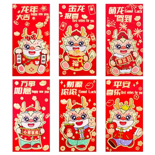 Stück chinesischer Glücksgeld Umschlag mit Bronzing Prägung roter Umschlag für Geburtstag Weihnachten chinesisches Neujahr Hochzeit von BIGULA