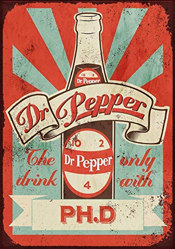 Ellis Dr Pepper Metallschild Retro Blechdose für Geschäft Mann Höhle Bar Heimdekoration Garage von BIGYAK