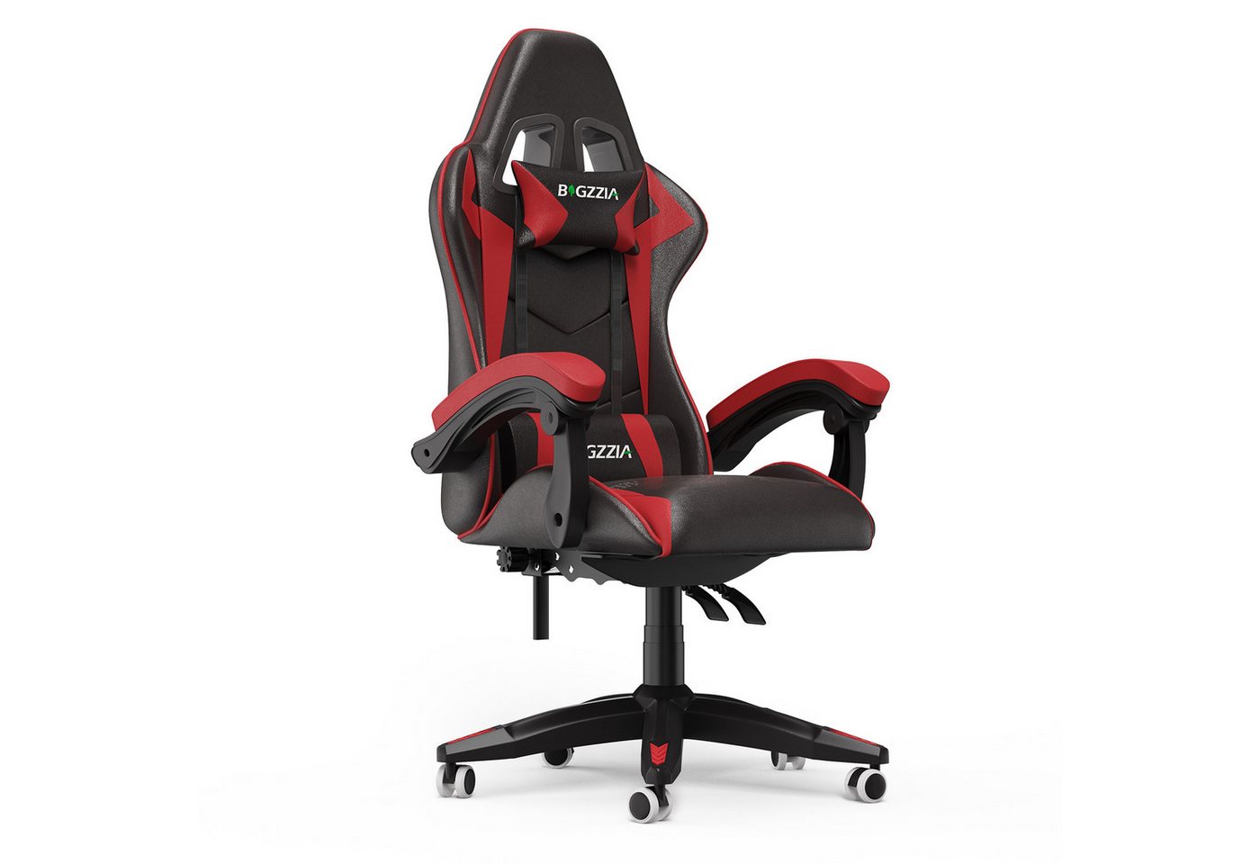 BIGZZIA Gaming-Stuhl Bürostuhl Ergonomisch mit Lendenkissen + Kopfstütze, Gaming Chair Höhenverstellbar, Computerstuhl Ergonomisch von BIGZZIA