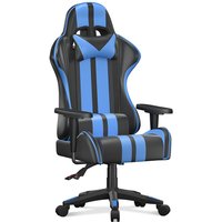 Gaming Stuhl Ergonomisch - Gamer Stühle mit Lendenkissen + Kopfstütze - Gaming Chair Höhenverstellbar Bürostuhl Computerstuhl für Erwachsene von BIGZZIA
