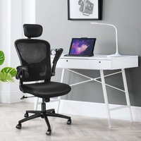 Bigzzia - Bürostuhl Ergonomischer Bürostuhl, Schreibtischstuhl Computer Stuhl drehstuhl mit Netz-Design-Sitzkissen, Verstellbare Kopfstütze und von BIGZZIA
