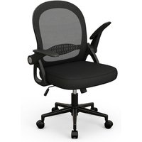 Bigzzia - Bürostuhl Ergonomischer - Schreibtischstuhl mit Atmungsaktiv Netzbespannung Hochklappbare Armlehnen - Höhenverstellbarer - Computerstuhl von BIGZZIA