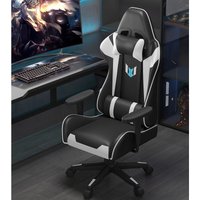 Bigzzia - Gaming Stuhl Computerstuhl Ergonomisch - Gamer Stühle mit Lendenkissen + Kopfstütze Höhenverstellbar Gaming Chair für Mädchen Junge von BIGZZIA