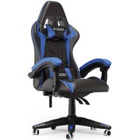 Gaming Stuhl Ergonomisch - Gamer Stühle mit Lendenkissen + Kopfstütze Gaming Chair Höhenverstellbar Bürostuhl Computerstuhl für Erwachsene Mädchen von BIGZZIA