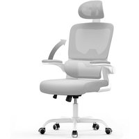 Rattantree - Ergonomischer Bürostuhl - Schreibtischstuhl mit Verstellbarer Kopfstütze - Armlehne Elastische Lendenwirbelstütze Höhenverstellbar von RATTANTREE