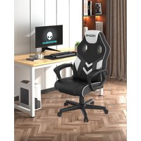 Bigzzia - Gaming Stuhl Computerstuhl Ergonomisch - Gamer Stuhl Bürostuhl mit Höhenverstellung Wippfunktion Feste Armlehne für Erwachsene Junge von BIGZZIA