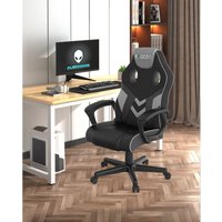Bigzzia - Gaming Stuhl Computerstuhl Ergonomisch - Gamer Stuhl Bürostuhl mit Höhenverstellung Wippfunktion Feste Armlehne für Erwachsene Junge von BIGZZIA
