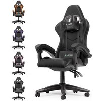 Gaming Stuhl Ergonomisch - Gamer Stühle mit Lendenkissen + Kopfstütze Gaming Chair Höhenverstellbar Bürostuhl Computerstuhl für Erwachsene Mädchen von BIGZZIA