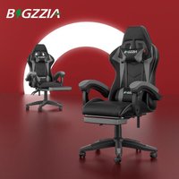 Gaming Stuhle 136kg - bigzzia gaming Stuhl mit Fußstütze - Ergonomischer Gaming Sessel mit Lendenwirbelstütze - Gaming Chair - PU Leder - PC Stuhl Gaming Stuhle 136kg - bigzzia gaming Stuhl mit Fußstütze - Ergonomischer Gaming Sessel mit Lendenwirbelstütze - Gaming Chair - PU Leder - PC Stuhl von BIGZZIA