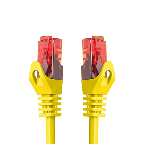 BIGtec 0,15m LAN Kabel Netzwerkkabel Patchkabel High Speed Ethernet gelb kompatibel zu Cat 5 Cat 6 Cat 7 Cat 8 Switch Router Modem Patchpannel Access Point Patchfelder von BIGtec
