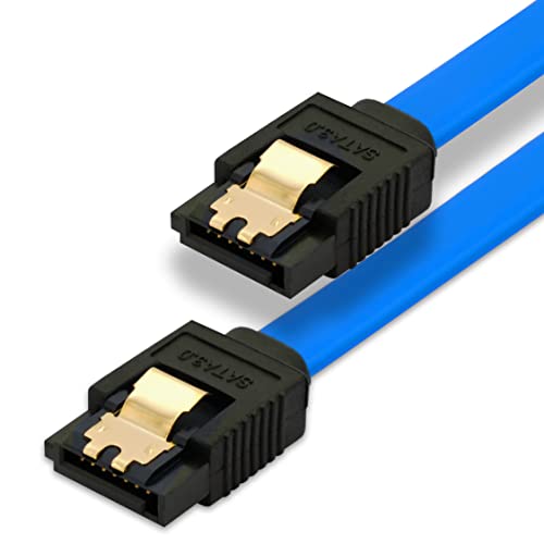 BIGtec 0,15m SATA Kabel S-ATA III Datenkabel Anschlusskabel blau HDD SSD 6GBit/s Stecker L-Type/L-Type 15cm vergoldet gerade/gerade serial ATA Verriegelung SATA-3 von BIGtec